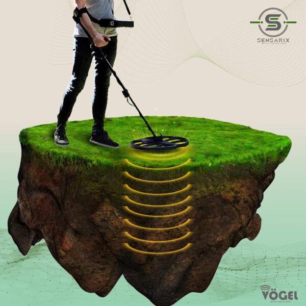 The Falke metal detector providing an approximate depth measurement, facilitating excavation.