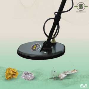 The GF 650 metal detector's advanced search coils detecting small and large targets, showcasing its versatility.
