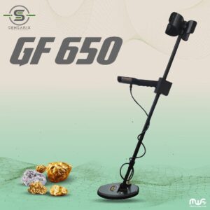 The GF 650 metal detector being used to locate underground targets, showcasing its high precision and accuracy.