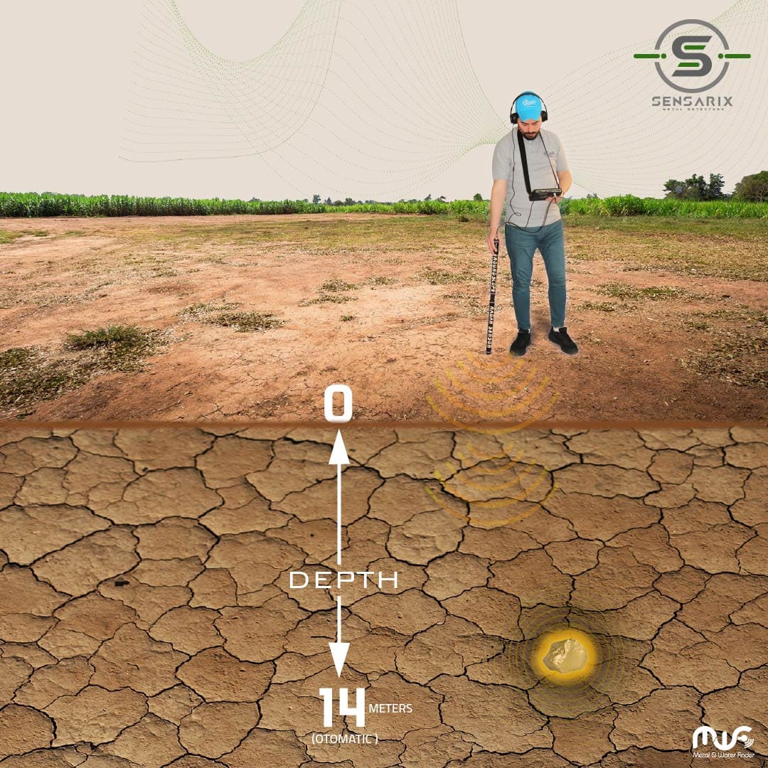 The Ground Scope detecting objects at a depth of up to 14 meters, demonstrating its advanced imaging technology.