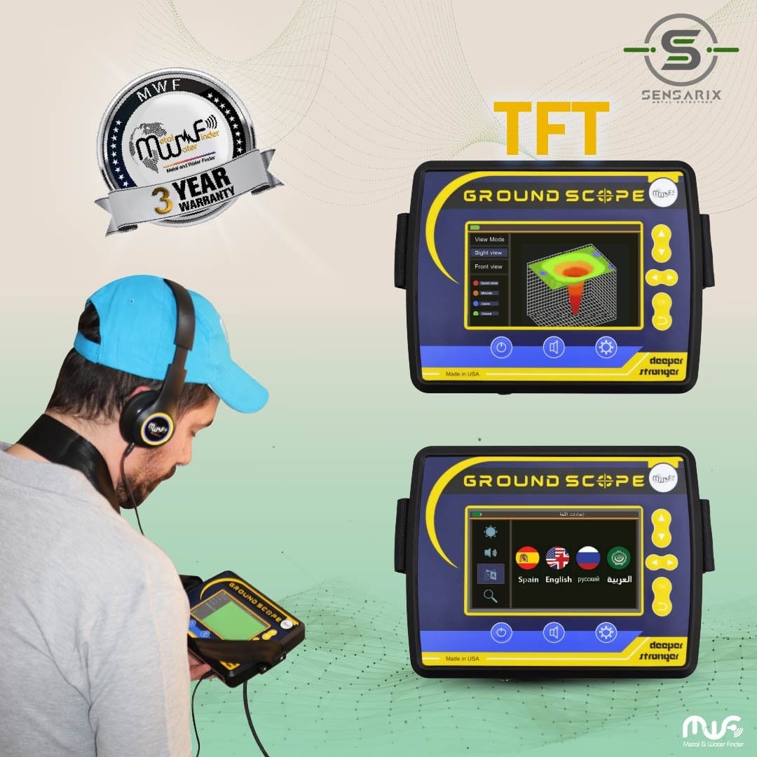 The Ground Scope's live scanning mode displaying real-time results on the screen with audio and visual indicators.