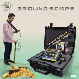 The Ground Scope device packaged in a carrying case, showcasing its lightweight and portable design.