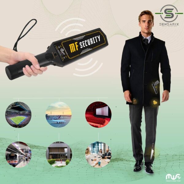 A person using the MF SECURITY – HD30, highlighting its ergonomic design suitable for extended use during inspections.