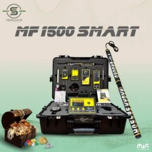 The MF-1500 SMART detection system packaged in a carrying case, showcasing its lightweight and user-friendly design.