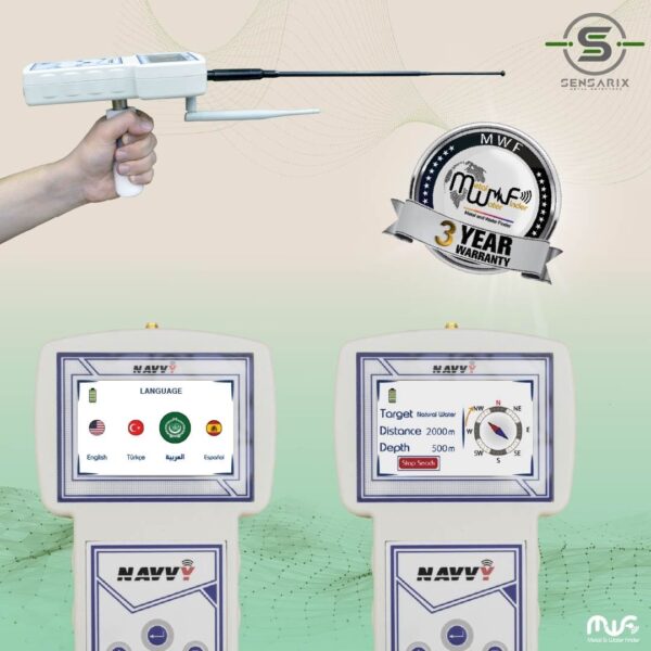 The Navvy groundwater detector utilizing advanced Long-Distance Sensing technology for detecting water sources from long distances.