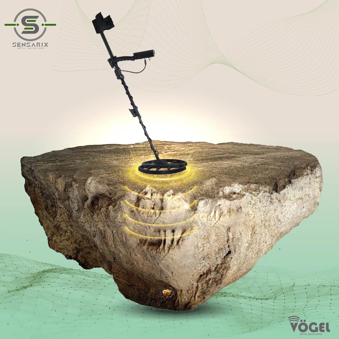 The QZ 80 metal detector providing an estimated depth measurement, assisting in excavation planning.