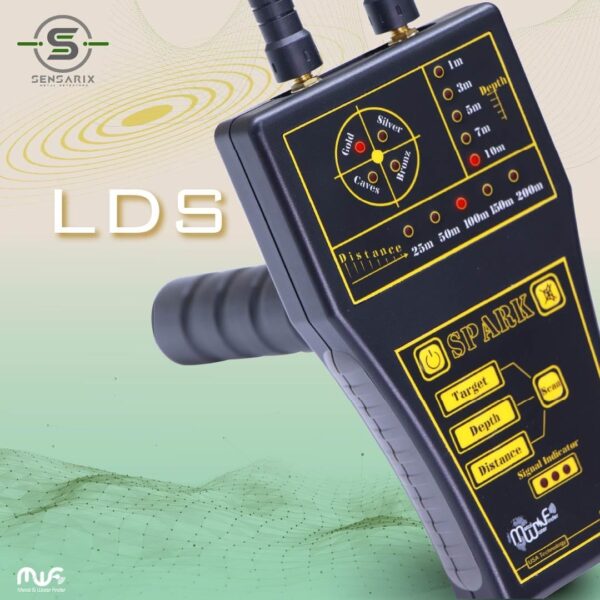 The Spark treasure locator utilizing the Long-Distance Sensing system for detecting gold, metals, and cavities from long distances.